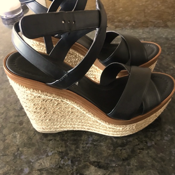 Prada Wedge Leather Sandals - Picture 2 of 3